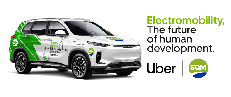 Alianza entre SQM y Uber impulsa la electromovilidad en Chile con flota de vehículos eléctricos